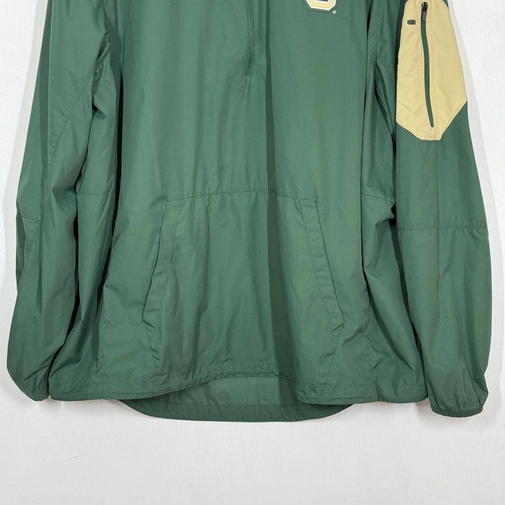 Nike Baylor Bears Mens XXL Green Quarter Zip Windbreaker Jacket BU NCAA Sports